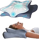 MY HOMEBOUND Cervical Pillow,Contour Memory Foam Pillow for Sleeping,Ergonomic Neck Support Pillow for Side,Back and Stomach Sleepers with 1 Extra Free Comfortable and Breathable Pillowcase