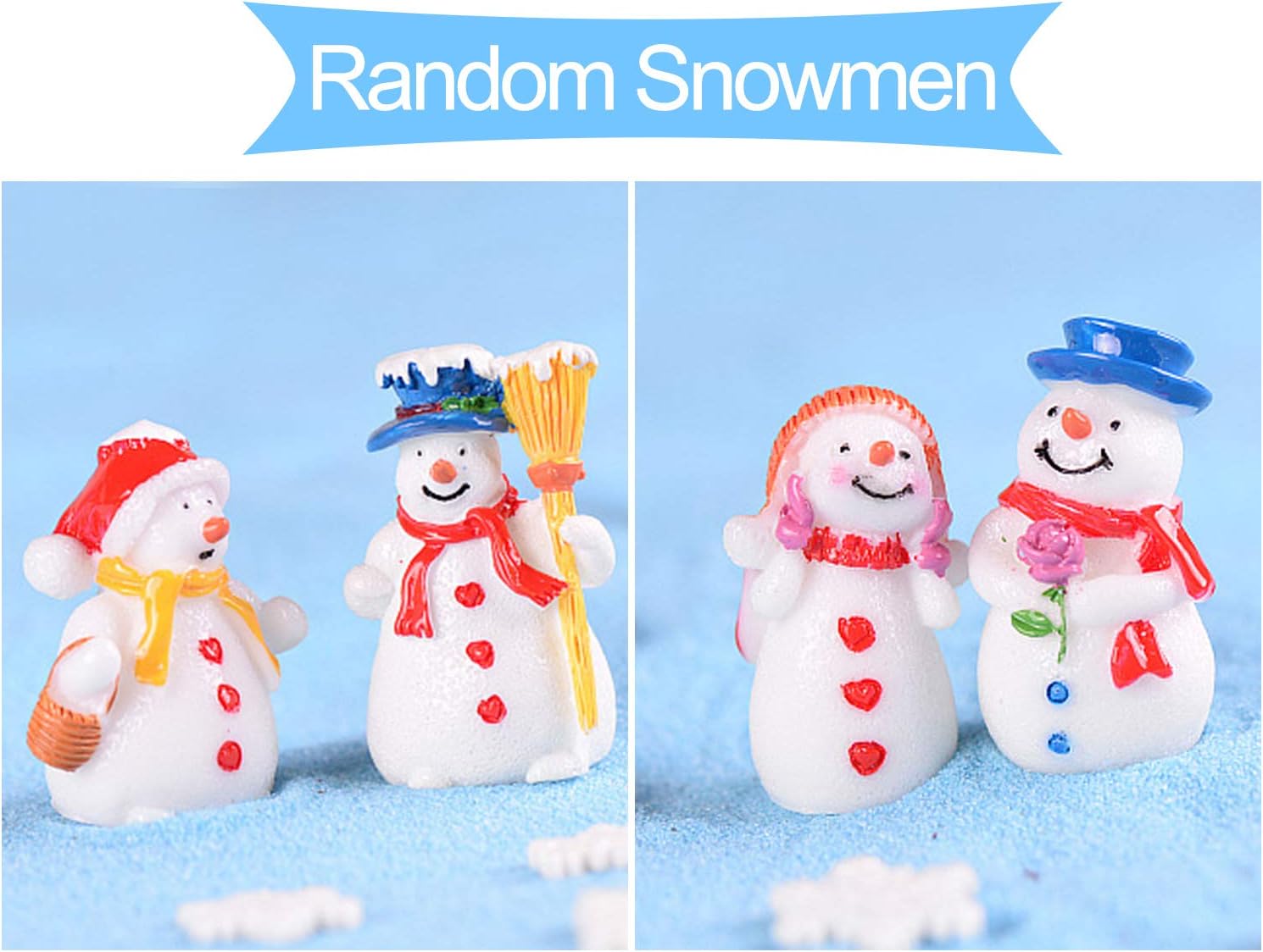 KUUQA 31 Pcs Mini Christmas Trees Model Snow Frost Trees Bottle Brush Trees Plastic Winter Snow Ornaments Tray Trees Template for Christmas Party DIY Home Decor - Image 4