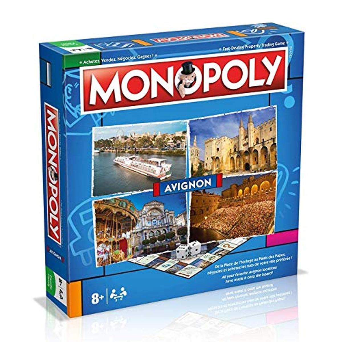 Winning Moves Monopoly Avignon - Board Game 8+ - Board Game for 2 to 6 Players - Family Board Games in French