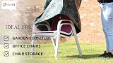 DIVCHI Garden Stacking Chair Cover | Waterproof Anti-UV | Green 68x61x68cm view 4