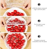 Siqian 150 Pack Food Covers Plastic Stretch Bowl Lids Kitchen Supplies view 4