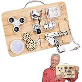 Fidget Board for Dementia Patients,Fidget Busy Board for Elderly , Sensory Activities for Alzheimer's Seniors, Dementia Products for Elderly to Ease Anxiety & Aid Memory Care