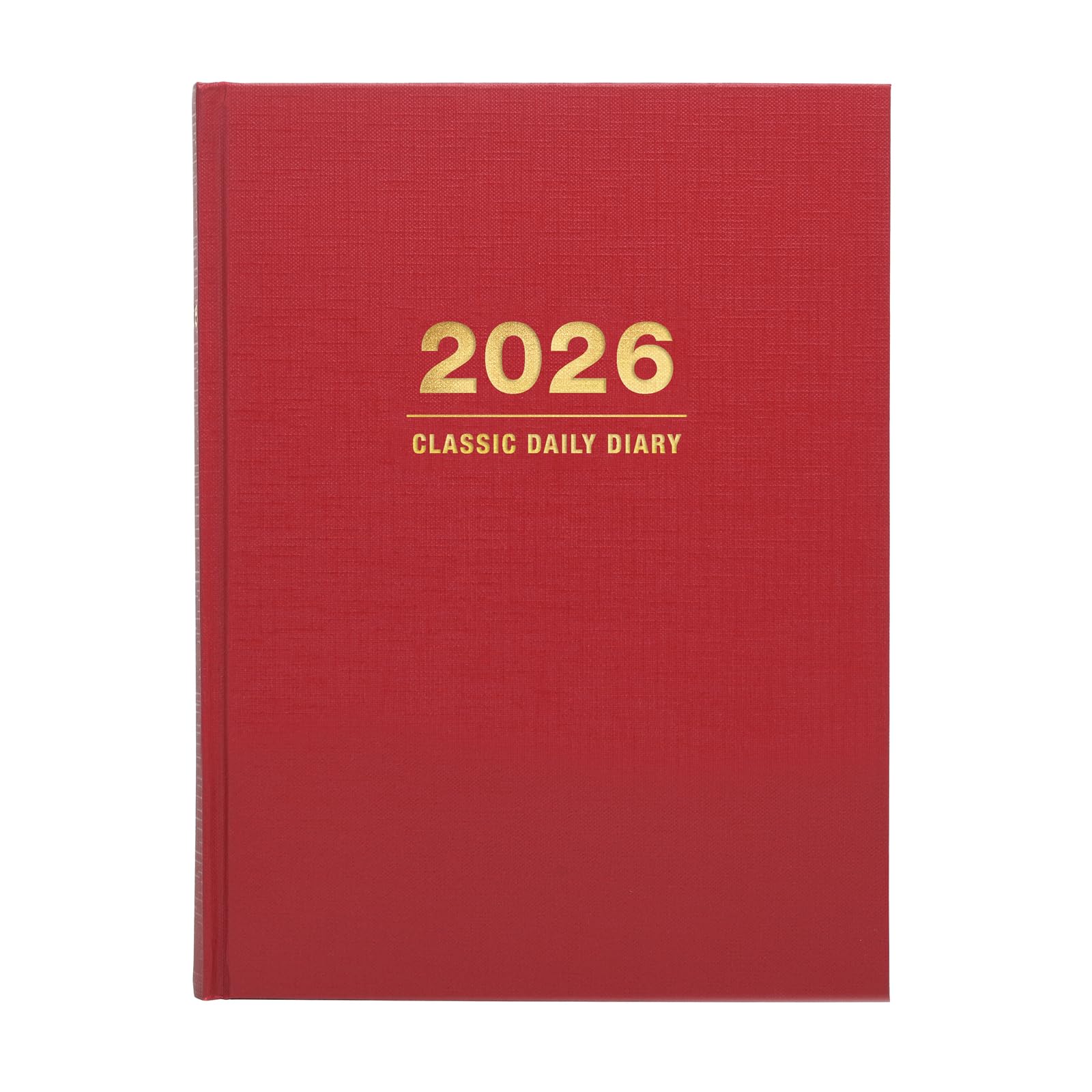Photo 1 of 2026 Professional Hardcover Daily Diary Journal and Planner, 6.25"x8.25" (Red)