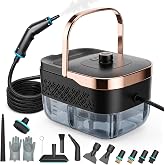 Steam Cleaner, Handheld Steam Cleaner for Home 15s Heat-Up 1250 ML Tank, 3 Level Adjustable, Portable Steamer for Cleaning, Grease, bathrooms,Grout, Tile, Bed Bugs, Floor, Couch, Car Detailing
