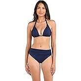 Island Goddess Rouched Halter Bikini Swimsuit Top