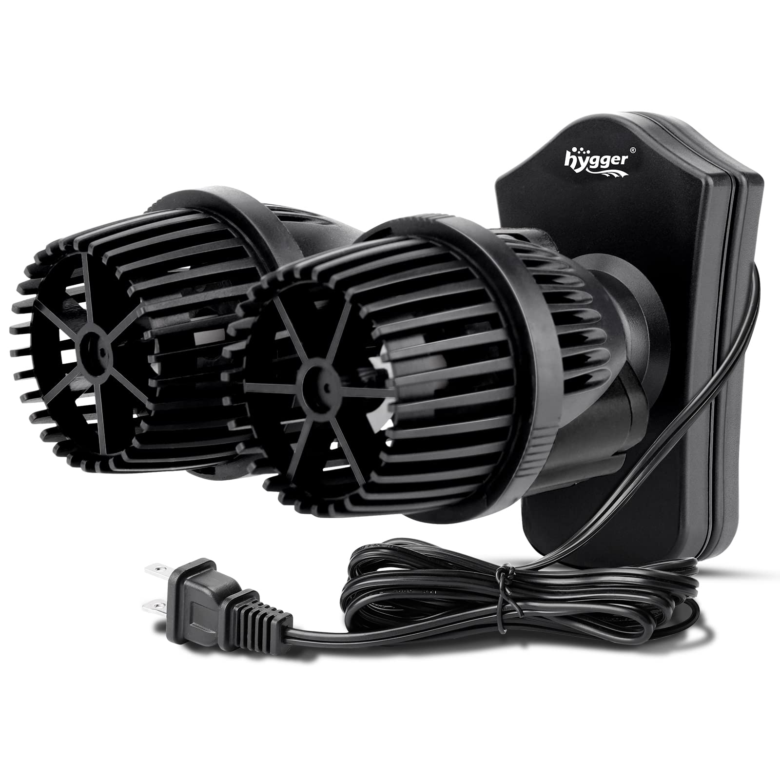 Photo 1 of hygger 2100GPH Double Head Aquarium Wave Maker, Quiet 5W Aquarium Circulation Pump, with Strong Magnetic Suction Base, 360°Adjustable Power Head, for 40~110 Gal Tank