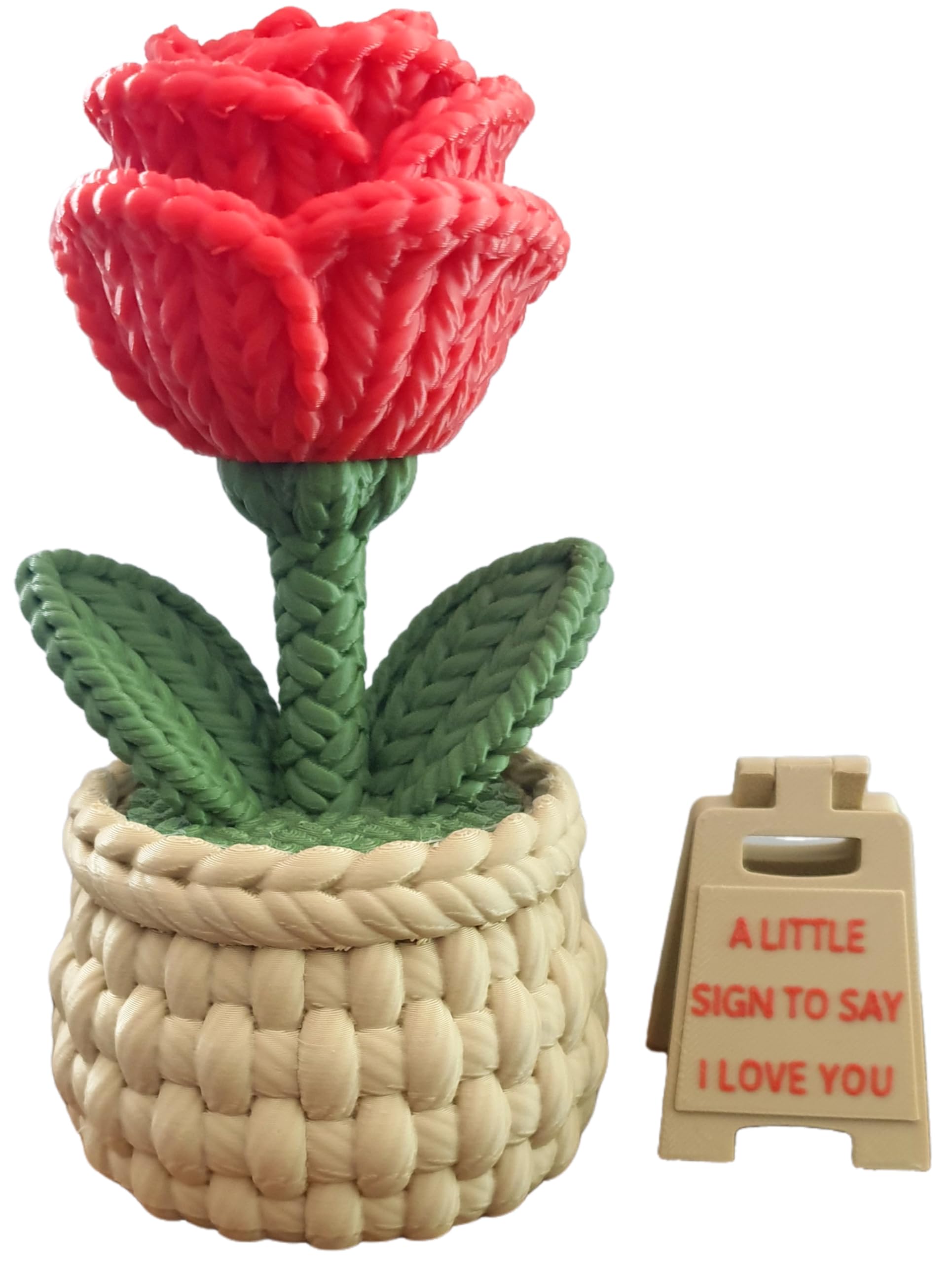 Knitted Crochet Style Home Decor Ornament with Secret Compartment for Valuables, Decorative, Giftable.