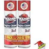KRAKEN BOND Engine Cleaner Spray - (2x12.3 fl. Oz) Engine Degreaser for Engine Bay, Gunk, and Motor | 2 Pack