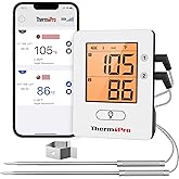 ThermoPro TP910 650FT Bluetooth Meat Thermometer for Smokers, Rechargeable Wireless Meat Thermometer for Grilling with 2 Prob
