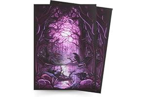 Arcane Fortress MTG Card Sleeves – 100 Count | Ultra-Durable Matte Art Card Sleeves for Intense Shuffling | Premium Fit for Magic: The Gathering Cards | Standard Size Wear-Resistant MTG Sleeve - Black