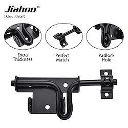JIAHOO Slide Bolt Gate Latch, Heavy Duty Door Lock