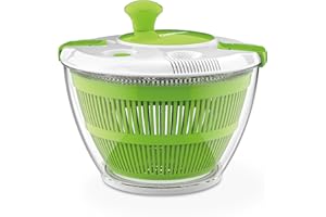 Cuisinart Large Spin Stop Salad Spinner- Wash, Spin & Dry Salad Greens, Fruits & Vegetables, 5qt, CTG-00-SAS1