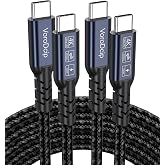 USB C to USB C Data Transfer Cable 6Ft 2 Pack, USB C 3.2 Gen 2x2 Cord | 20Gbps High Speed, 4K@120Hz Video Display, 100W Fast Charging Full Function Cord for Macbook Phone Monitor External SSD