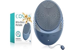 COSLUS Facial Cleansing Brush Face Scrubber: Portable Silicone Waterproof Rechargeable Face Wash Brush, 5 Cleansing Modes, Electric Deep Cleaning for Men & Women, Removing Blackhead, Exfoliating