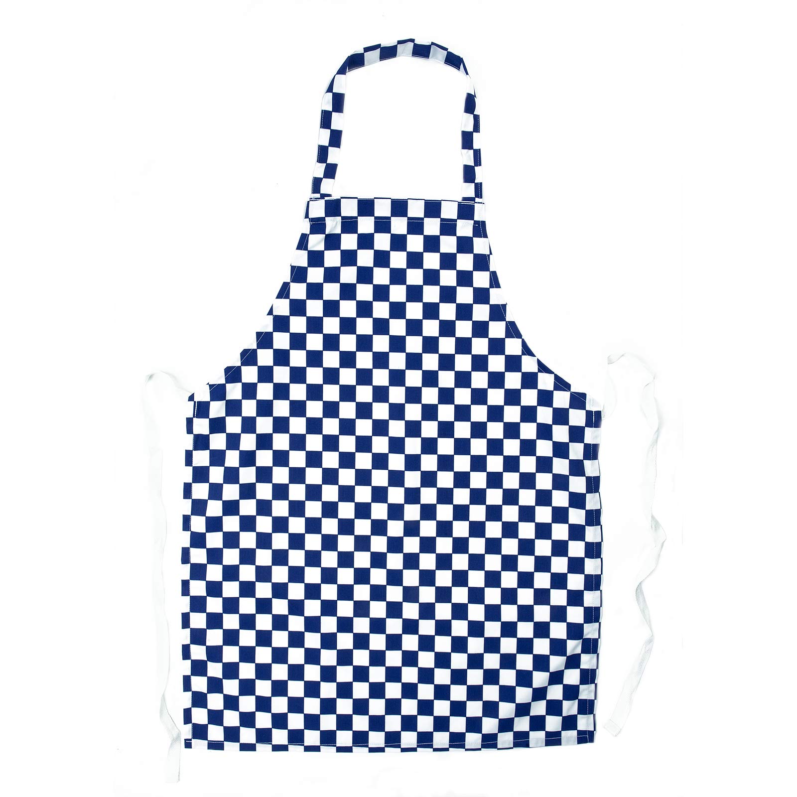 Children’s Cooking Apron – Kids Kitchen Uniform (Blue Check 3-5)