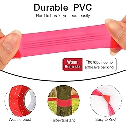 MOWPOG 5 Pack Red Flagging Marking Tape, 1" x