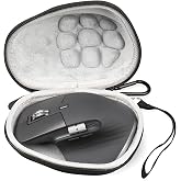 Mckgute Travel Carry Case for Logitech MX Master 4/Master 3S/3/2S Mouse | Upgrade Version No Shake, USB Receiver Slot, Hard Shell Shockproof Protective Pouch, Comfortable Hand Strap, With Carabiner