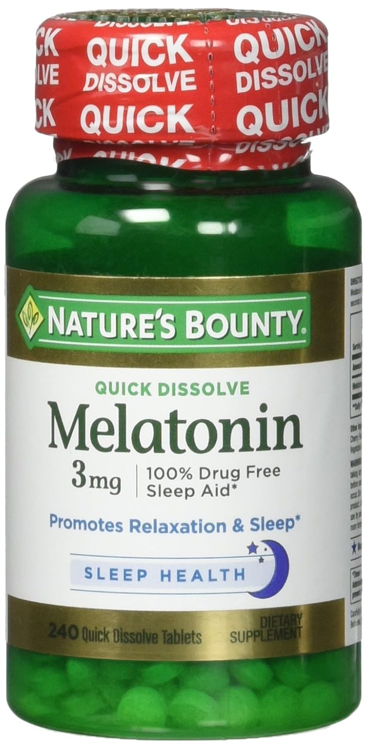 Natures Bounty Melatonin 3 Mg Quick Dissolve Tablets (Pack of 3)
