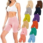 Sexy Basics Womens 12 Pack Cotton Stretch Boyshort Bike Shorts | Yoga, Slip-Short, Boxer-Briefs