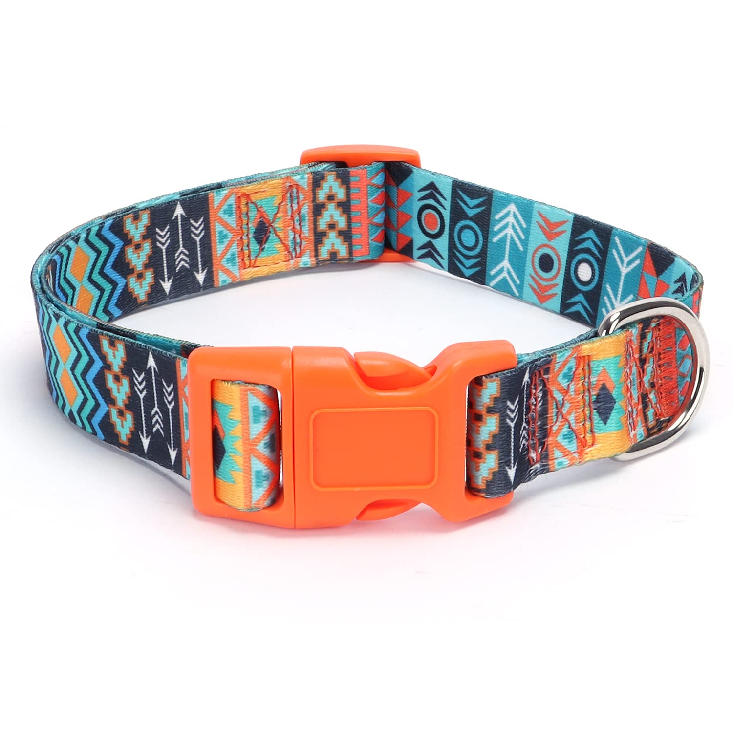 haoyueer Dog Collar for Small Medium Large Dogs, Adjustable Soft Puppy Collars with Quick Release Buckle Walking Running Training (S, Maya)