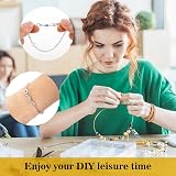 TIESOME 4PCS Double Magnetic Necklace Clasps Silver Jewelry Making view 7