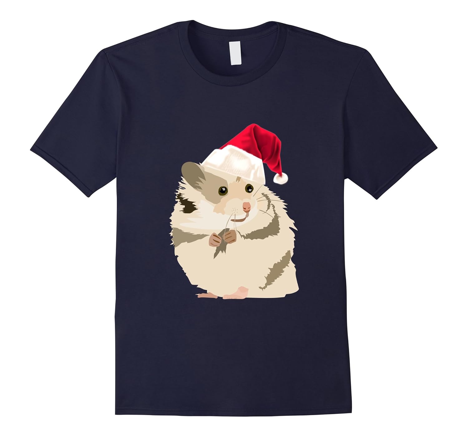 Hamster w/ Santa Hat || Christmas Shirt for Hamster Lovers-Rose