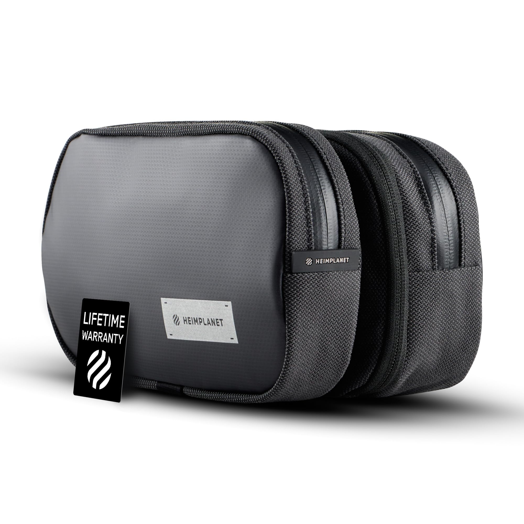HEIMPLANET Original | HPT Carry Essentials - DOPP Toiletry Bag | Heavy Duty Dyecoshell Water Resistant Toiletry Bag | Supports 1% for The Planet, Black/White, Normal
