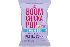 Angie's BOOMCHICKAPOP Sweet and Salty Kettle Corn Popcorn, Gluten Free, Party Size 10 oz.