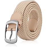 XZQTIVE Braided Belt Stretch Belt for Men and Women Multicolored Woven Golf Belt Elastic Jean Belts