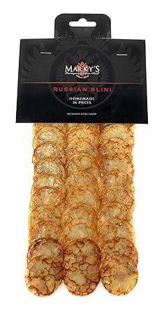 Marky S Blinis Ruso Para Caviar 36 Piezas Mini Panqueques De Desayuno Hecho A Mano Crepes Canape Mejor Para Caviar Y Huevas Amazon Com Grocery Gourmet Food