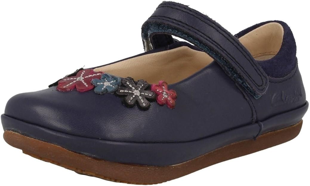 Buy Clarks Girl's Elza Lily FST Dark Blue Mary Jane Flats-4.5 UK/India ...