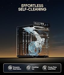 ecozy Nugget Ice Maker Countertop, Smart Pebble Ice