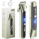 Bikini Trimmer for Women, 2-in-1 Electric Razor with Dual Heads, Ceramic Blade, Waterproof & Rechargeable, Painless Pubic Hair Shaver for Bikini, Underarm, Legs, Face | Gift for Her - MossGreen