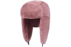 Brcus Women Russian Ushanka Trapper Pilot Aviator Cap Winter Windproof Ski Hat