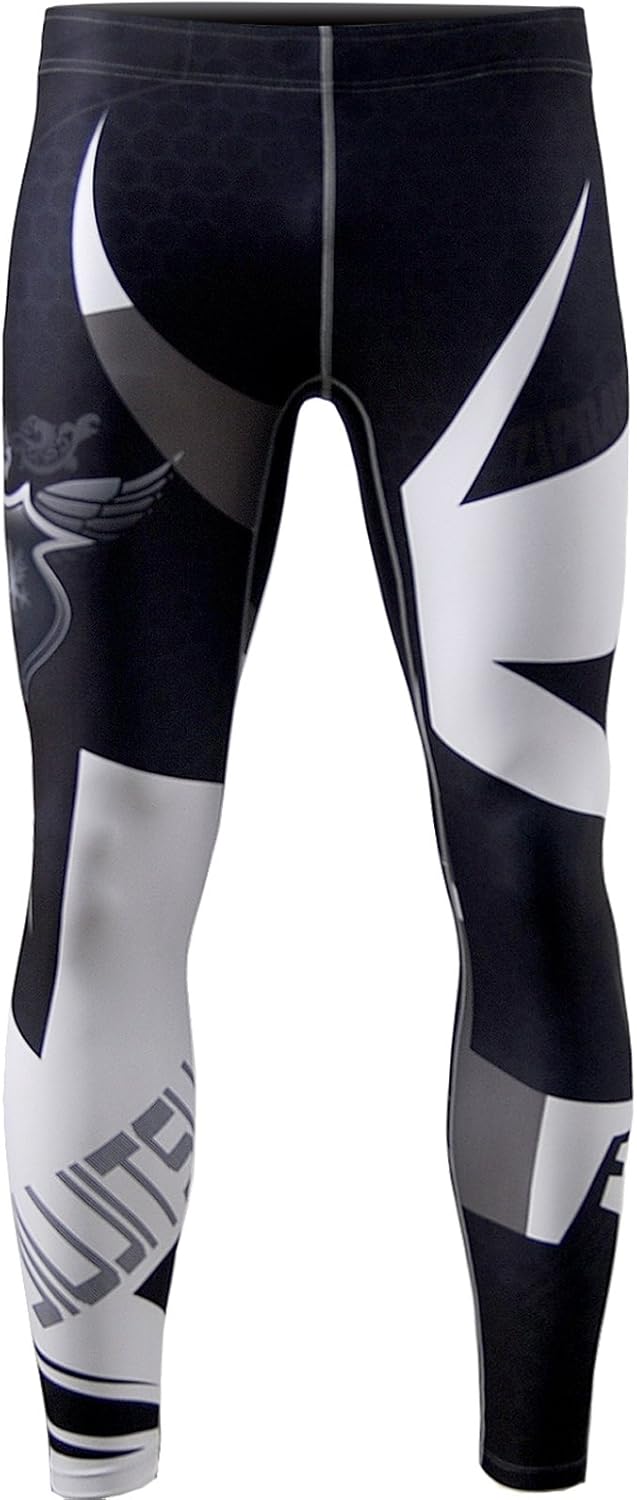 zipravs Mens Compression Jogging MMA Jiu Jitsu Workout Long Tight Pants