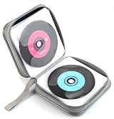 alavisxf xx 48 Capacity CD Case Hard Plastic Portable Travel Zipper Holder Dark view 5