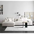 Acanva Modern Oversized Modular L Shaped Sectional Sofa Set for Living Room, Minimalist Style Comfy 4-Seat Corner Couch, Left Chaise, Wool-Like