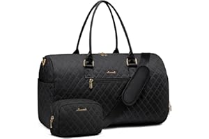 LOVEVOOK Travel Duffle Bag, Weekender Bag for Women with Toiletry Bag, Carry on Overnight Bag with Shoe Compartment, Gym Duffel Bag with Wet Pocket, Mommy Hospital Bags for Labor and Delivery