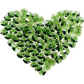 M METERXITY 100-Pack Octagon Beads, Green Crystal Suncatcher Beads Prisms Shiny Glass Pendants Beads for Light Lamp Hanging/Jewelry Making/Wedding Decoration DIY Chandelier Beads [0.55"]