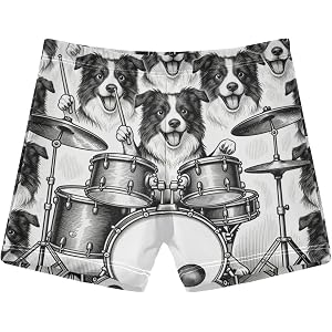 decor gift Boys Swim Jammer Dog Lover Plays Music | Adjustable,Boys Jammer Swim,Quick Dry Board Shorts,Athletic Racing Traini
