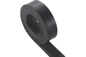 CDY Leather Strap Black 1Inch Wide 80 Inches Long, Leather Belt Strips Very Suitable for Pet Collars, Traction Ropes,Belts, Keychains, Leather Watch Straps DIY Craft Projects (Black)