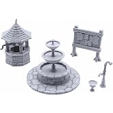 EnderToys Set Di 10 Lapidi In Plastica 3D: Scenario Per Wargame Con Miniature 28mm, Warhammer, D&D, Da Verniciare (RIP Gravestones)