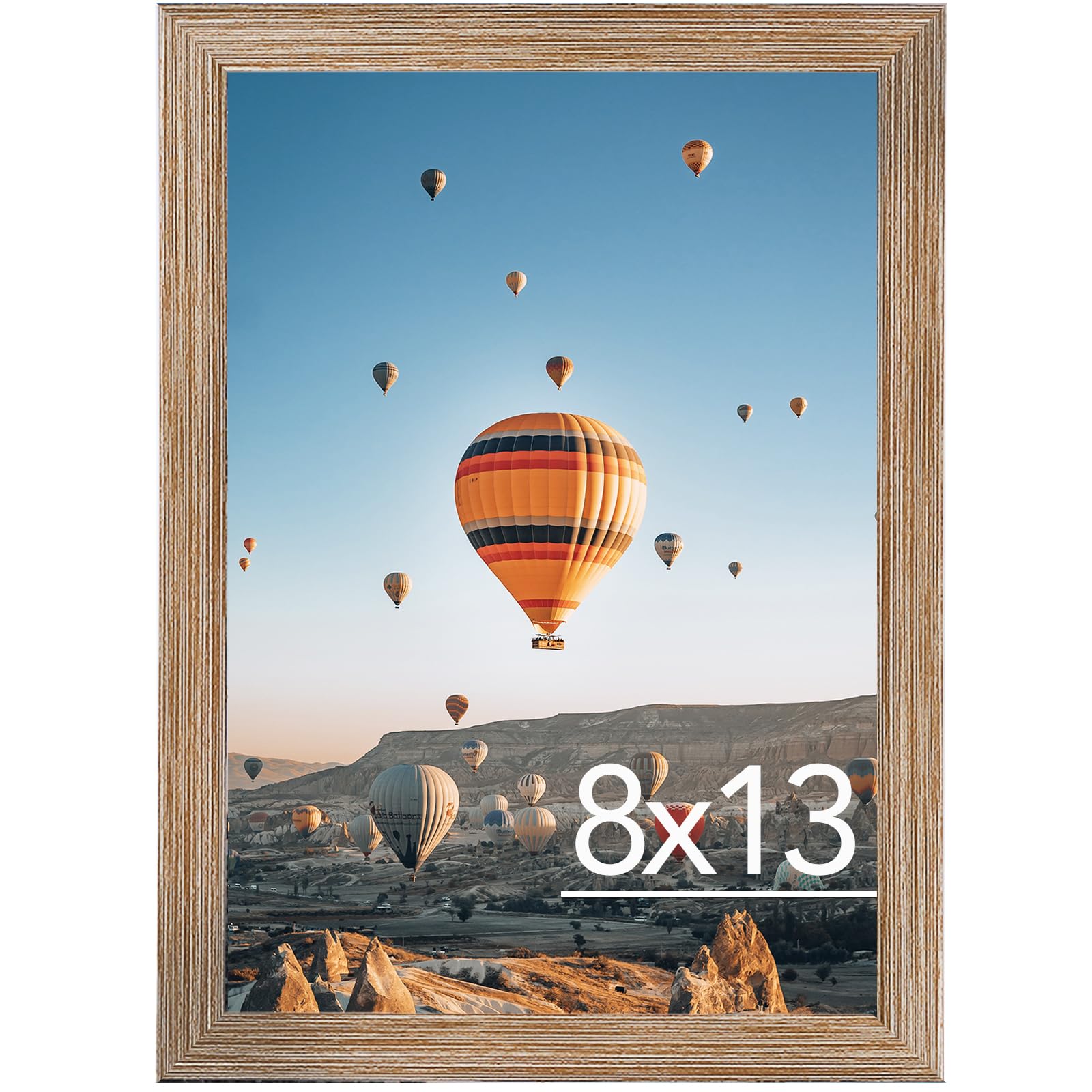 JCJMY 8x13 Picture Frame Rustic Brown for Wall