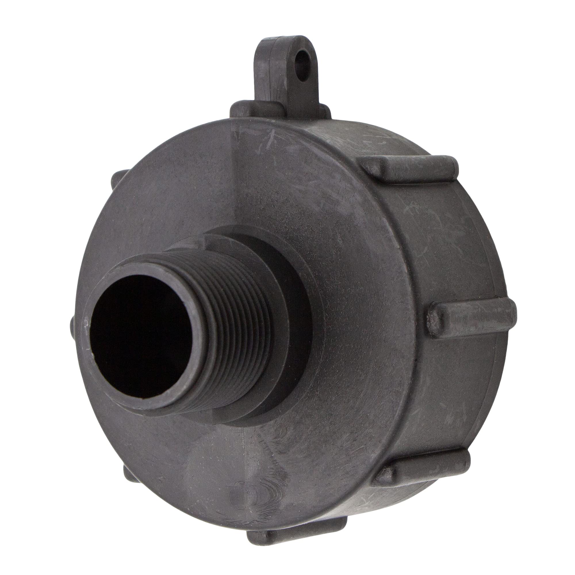VARIOSAN IBC Adapter Cap 15402, S60x6, 3/4 Inch Male Thread, Plastic, Black