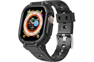 Qoosea Compatible for Apple Watch Ultra 49mm Band with Bumper Case