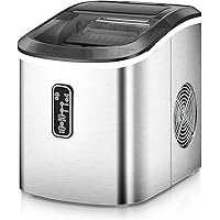 Euhomy Ice Maker Machine Countertop, Makes 26 lbs Ice in 24 hrs-Ice Cubes Ready in 8 Mins, Compact&Lightweight Ice Maker…