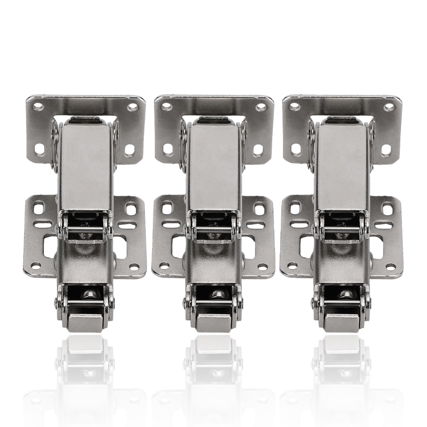 flexman 3Pcs 165~180 Degree Cabinet Concealed Hinges, 4.02 X 1.97 X 1.5 Electroplating No Opening Hinges for Kitchen Cabinet Doors Wardrobe TV Cabinets Bookcases