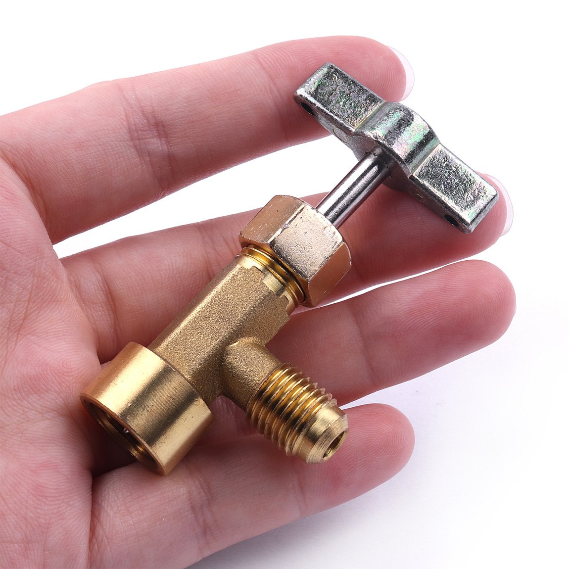 Atoplee 2/&nbsp;pcs r/&eacute;frig/&eacute;rant Peut Bouteille Tap Valve Opener Outil 1//4/&nbsp;SAE Filetage adaptateur