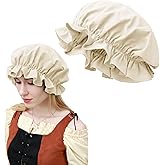 FURPHI Medieval Hat Women Victorian Bonnet Colonial Headwear Renaissance Costume Accessory
