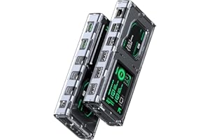 RayCue CyberAxon D5 13-in-1 Laptop Docking Station Dock - USB C Docking Station with 2.4" Touchscreen, 3X HDMI (4K@60Hz), 100